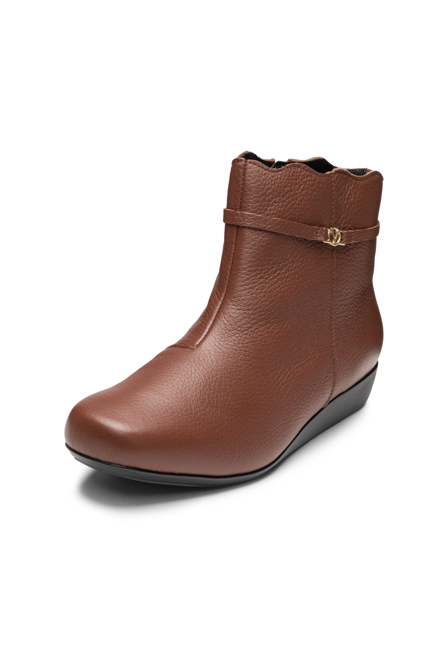 flotte Stiefelette Hirschleder braun