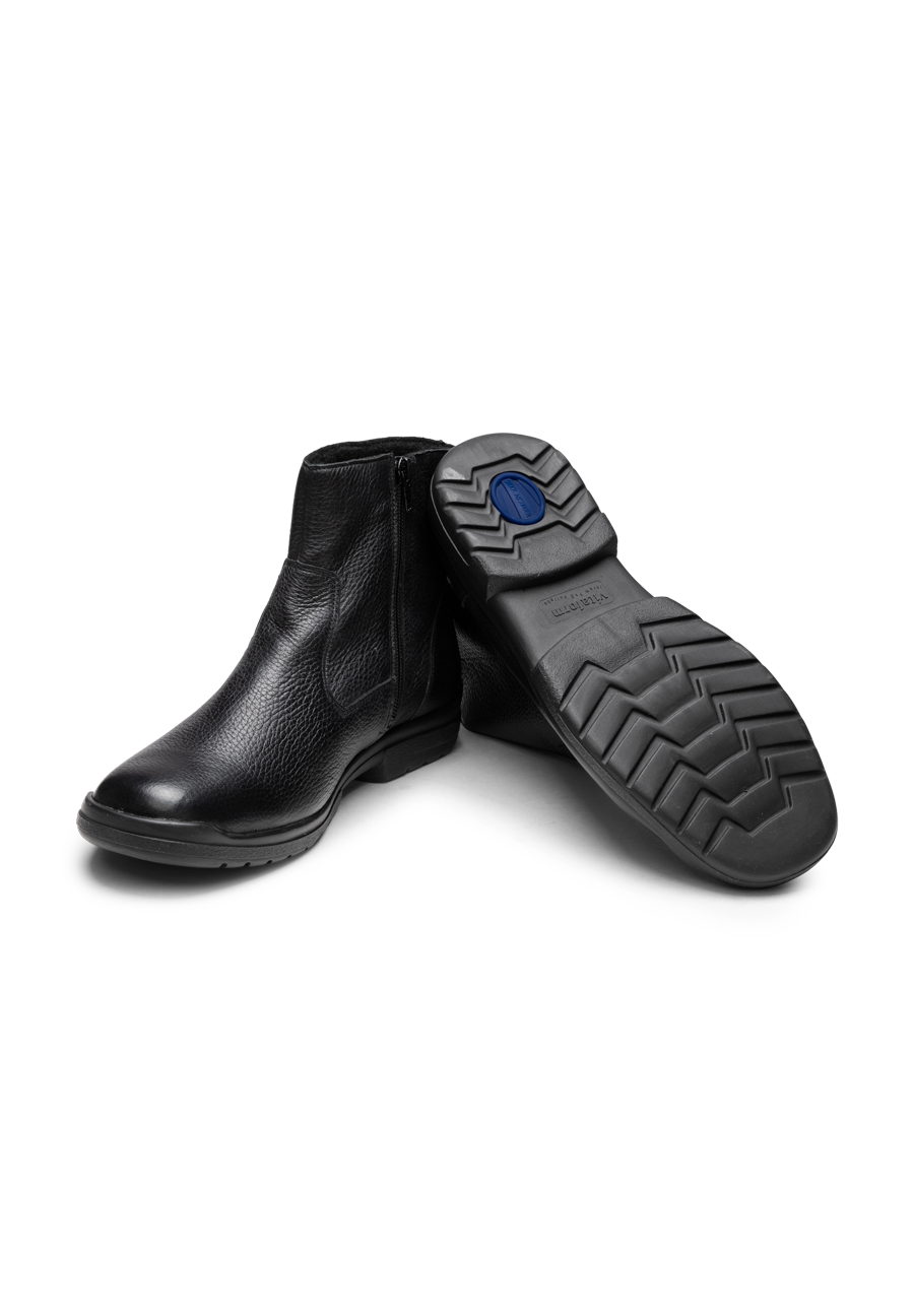 edle Stiefelette Hischleder schwarz