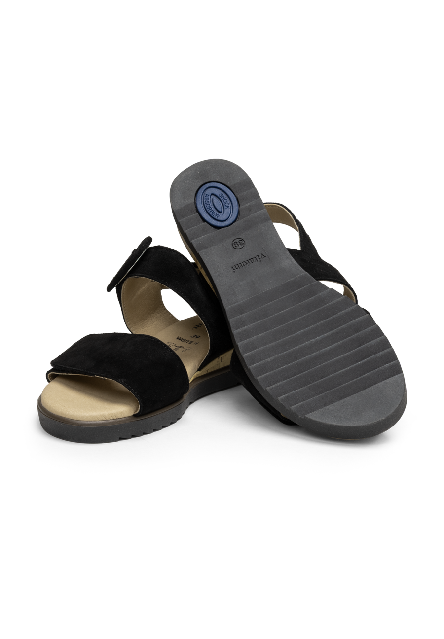 zarte Sandalette echt Leder schwarz
