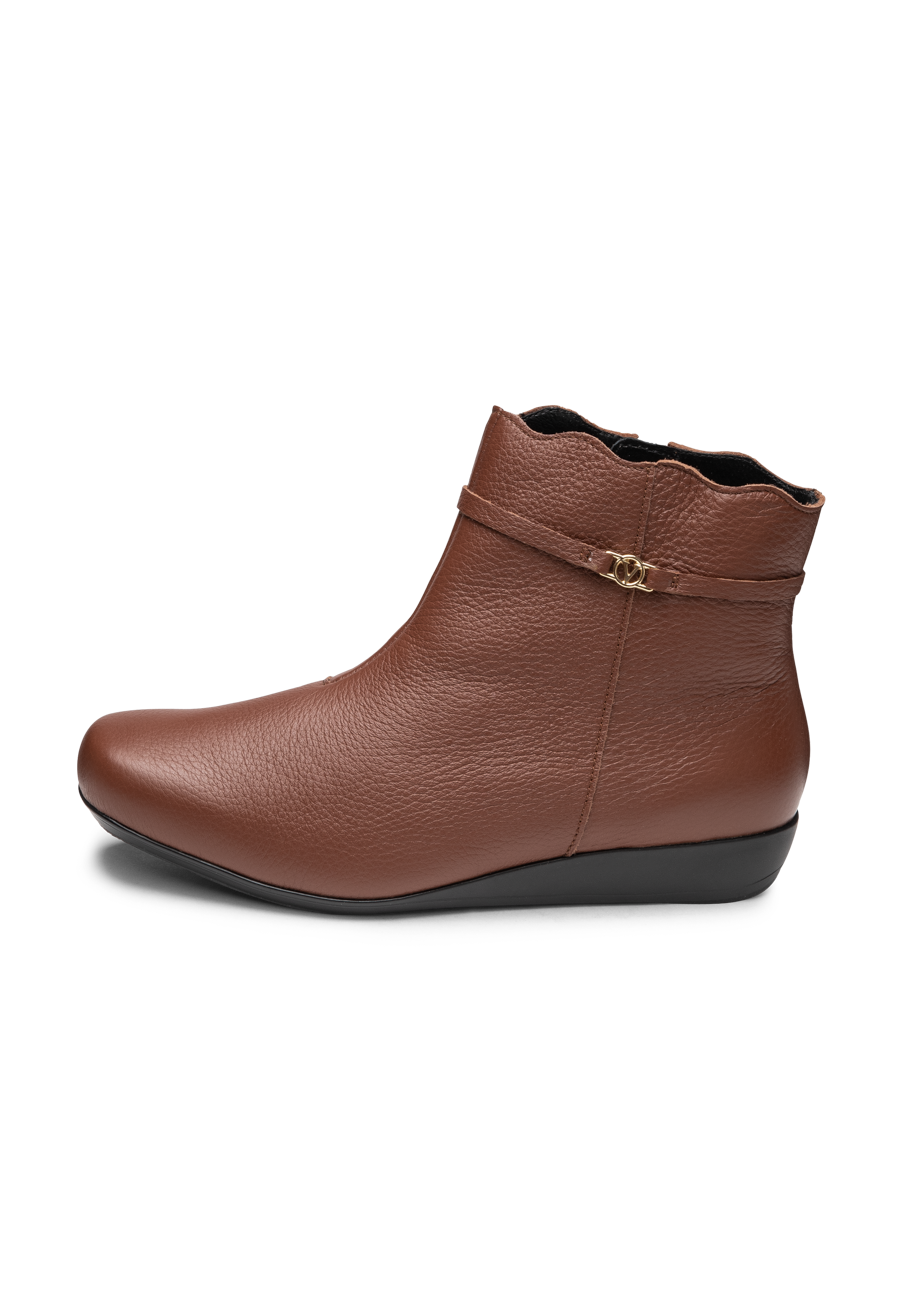 flotte Stiefelette Hirschleder braun