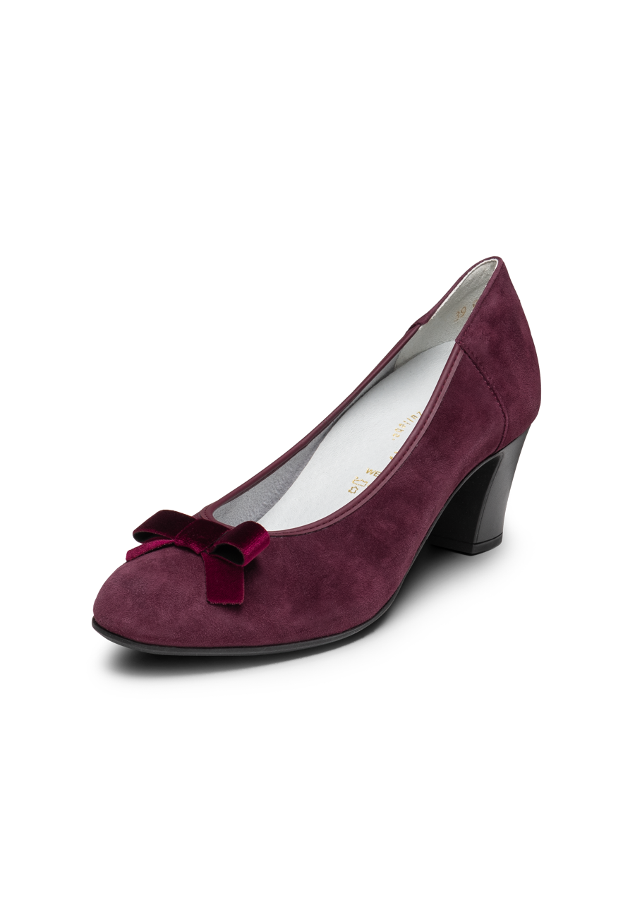 samtig weicher Pumps Samtziege bordeaux