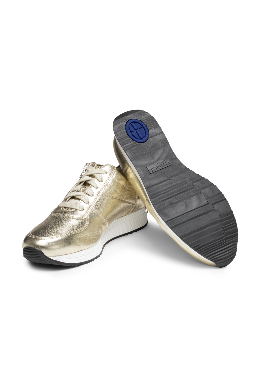 sagenhafter Sneaker Hirschleder gold