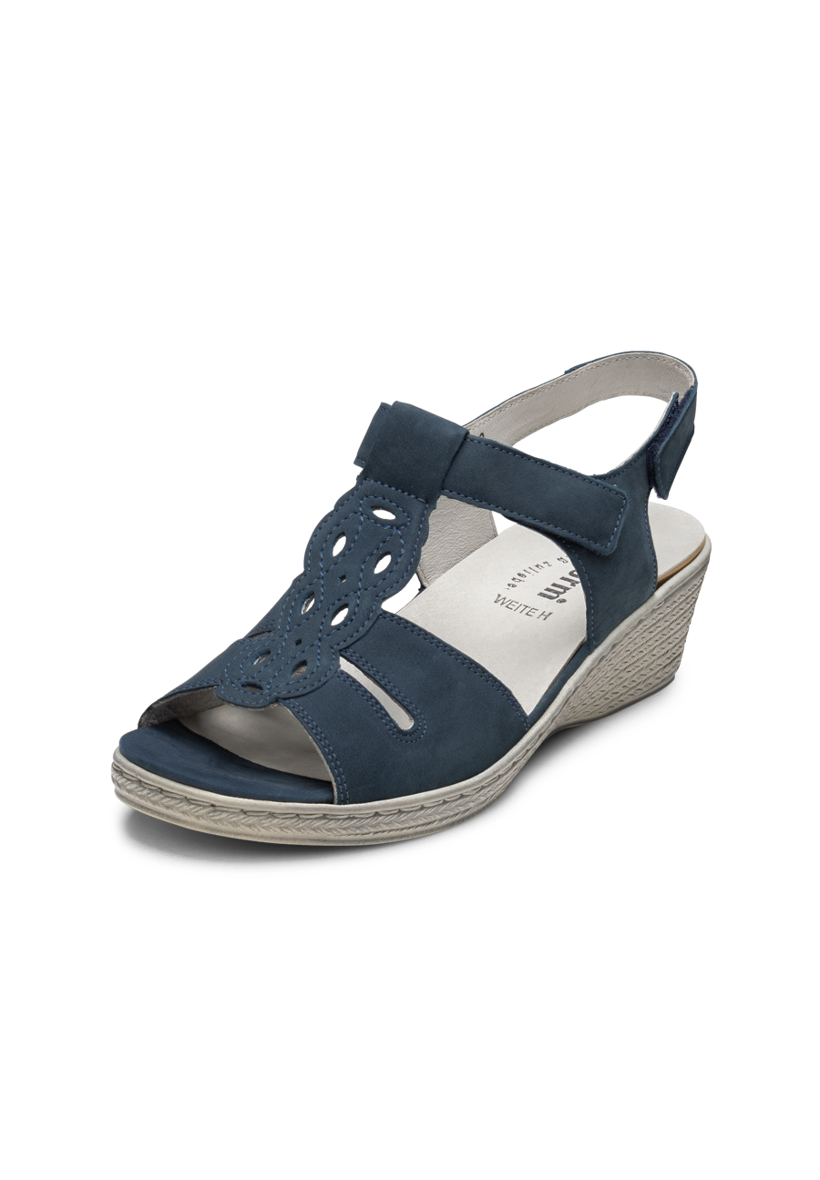 charmant Sandalette Softnubuk jeansblau