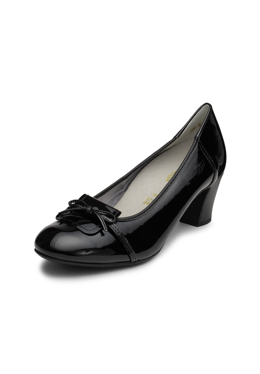 stilbewusster Pumps Leder/Stretch schwarz