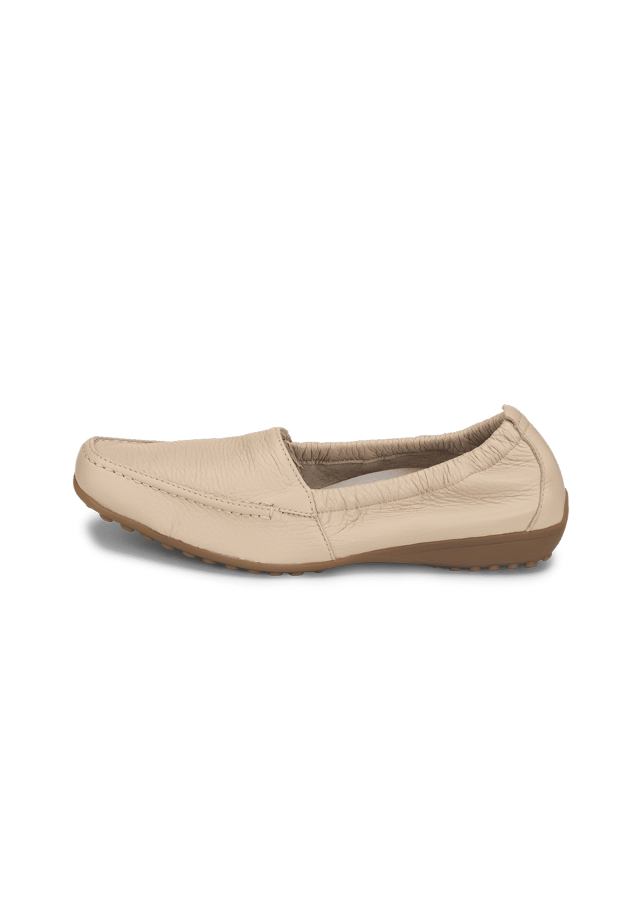 anschmiegsamer Mokassin Hirschleder beige