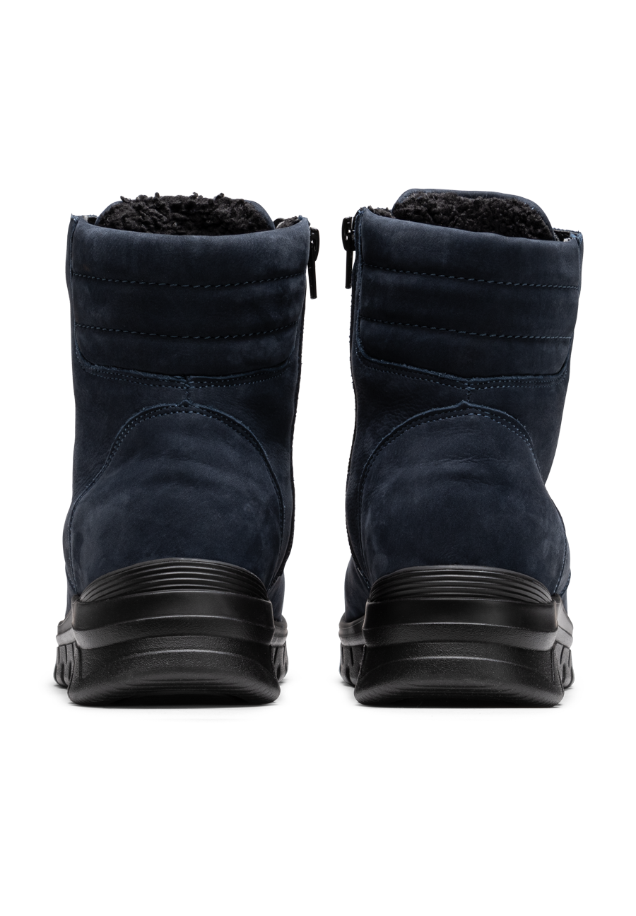 sportliche Stiefelette Softnubuk marine