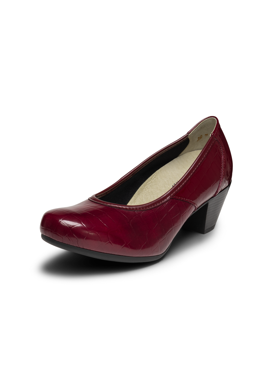 bequemer Pumps Leder/Stretch bordeaux