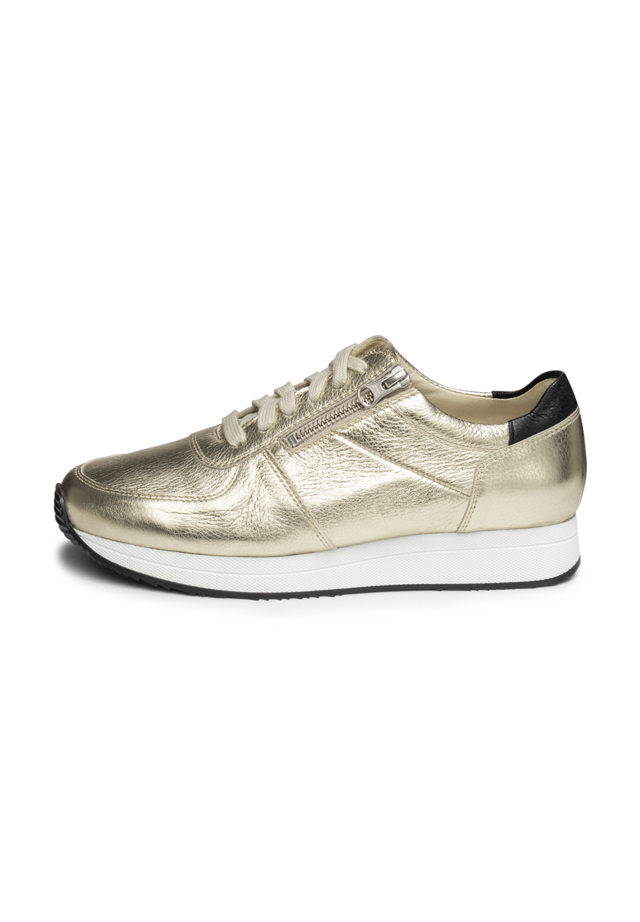 sagenhafter Sneaker Hirschleder gold