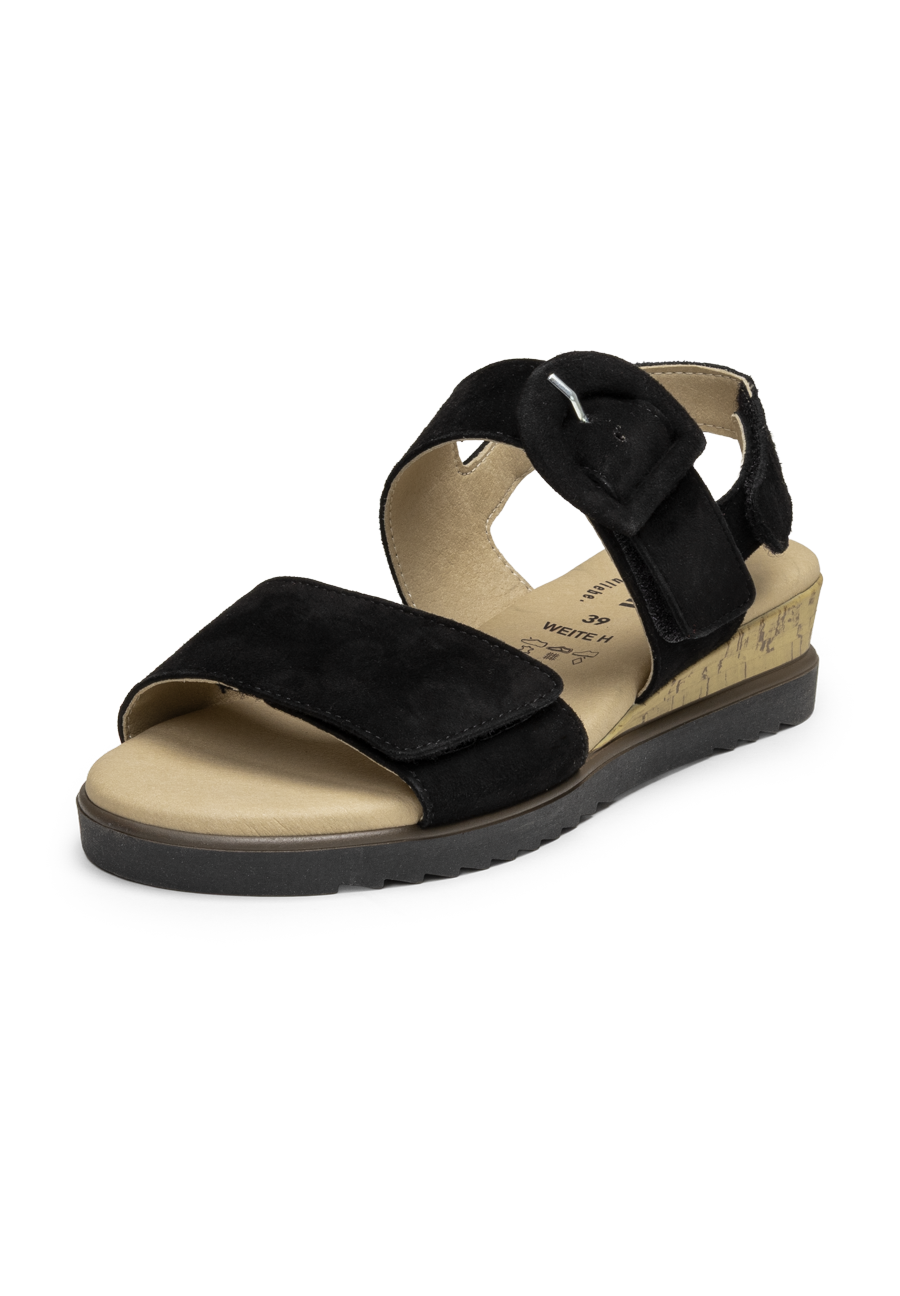 zarte Sandalette echt Leder schwarz