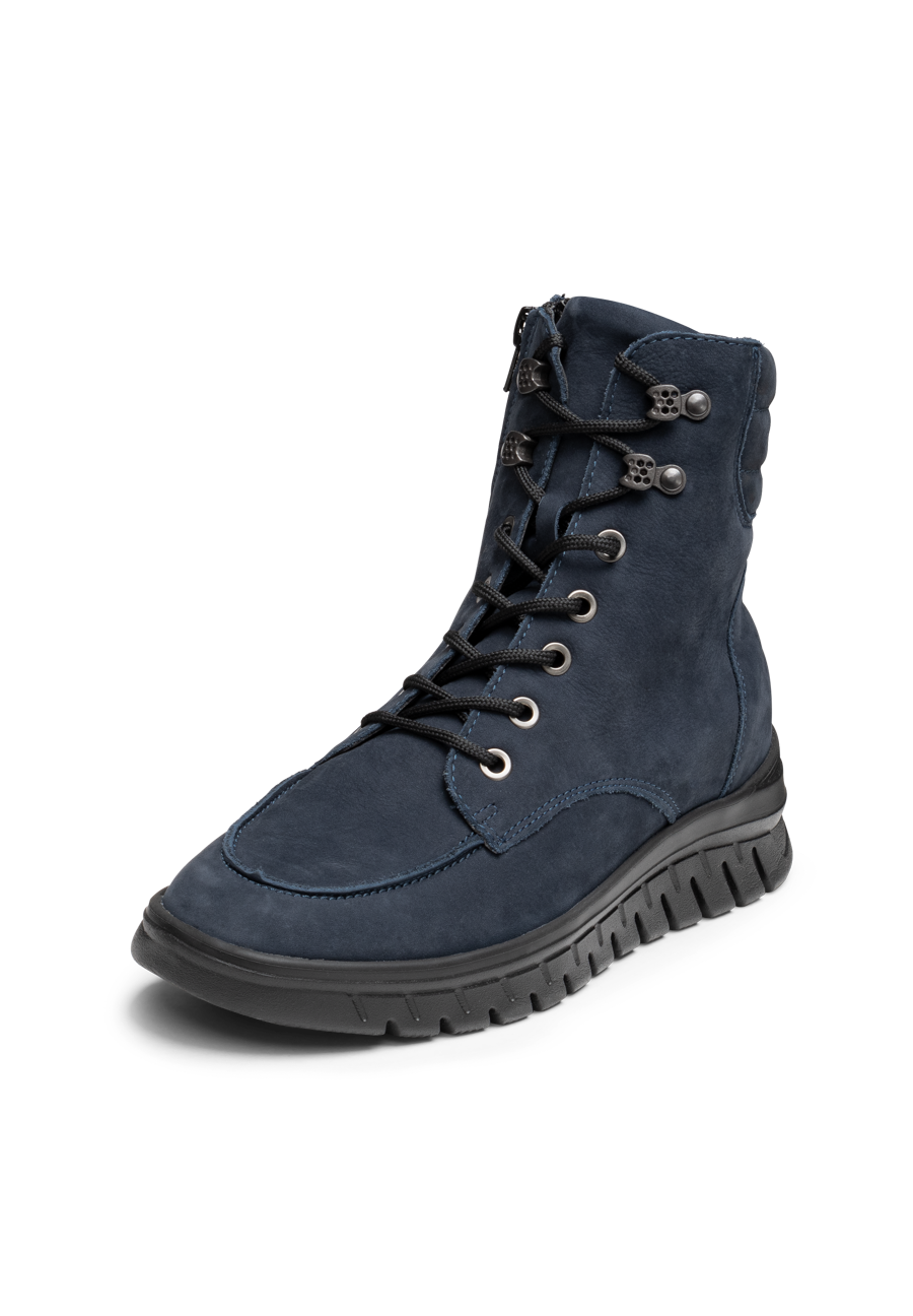 sportliche Stiefelette Softnubuk marine