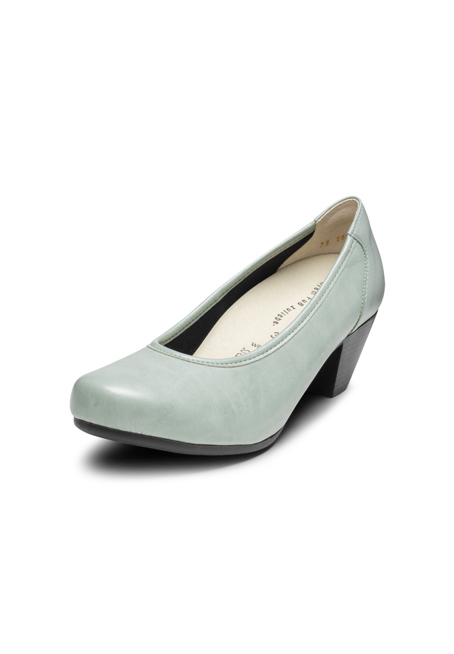 frischer Pumps Leder/Stretch mint