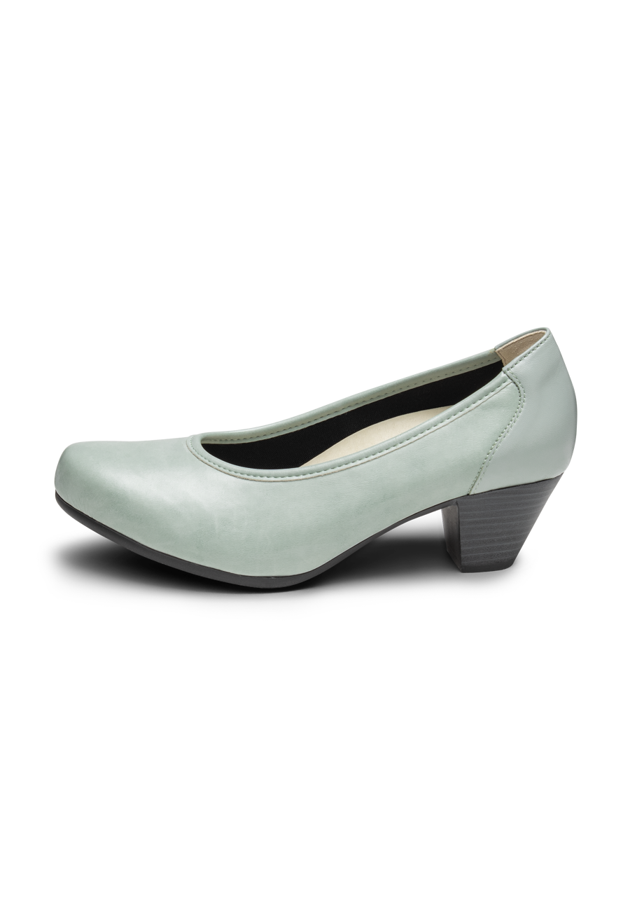 frischer Pumps Leder/Stretch mint