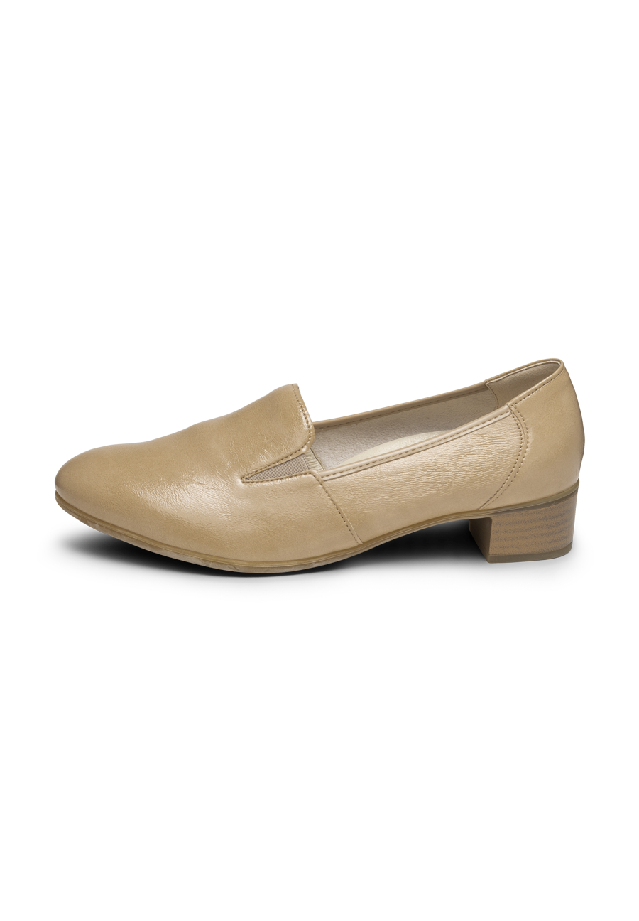 schlichter Pumps Stretch beige