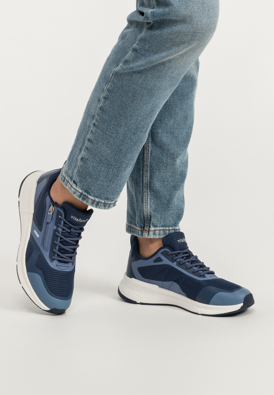 sportlicher Sneaker Mesh blau