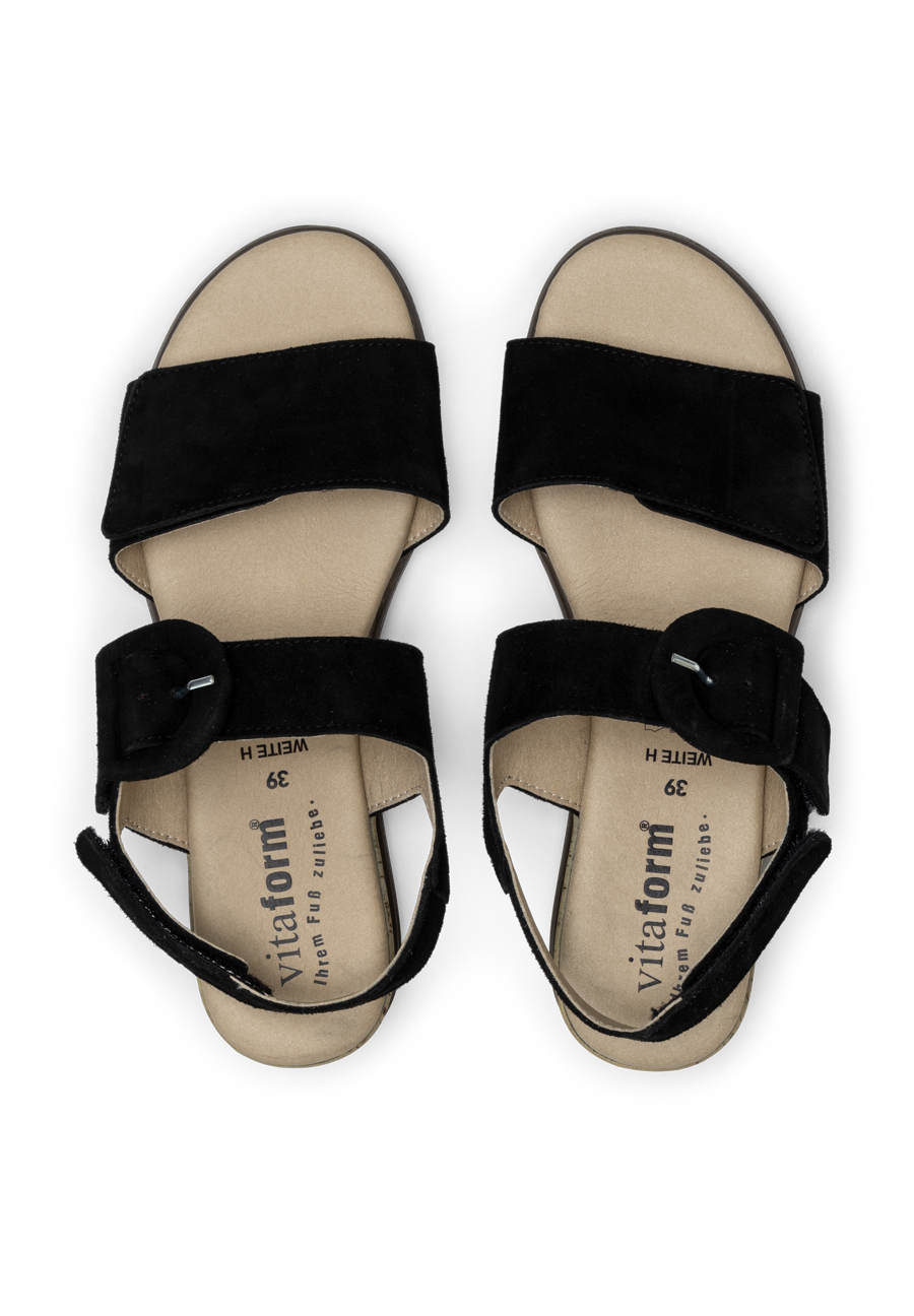 zarte Sandalette echt Leder schwarz