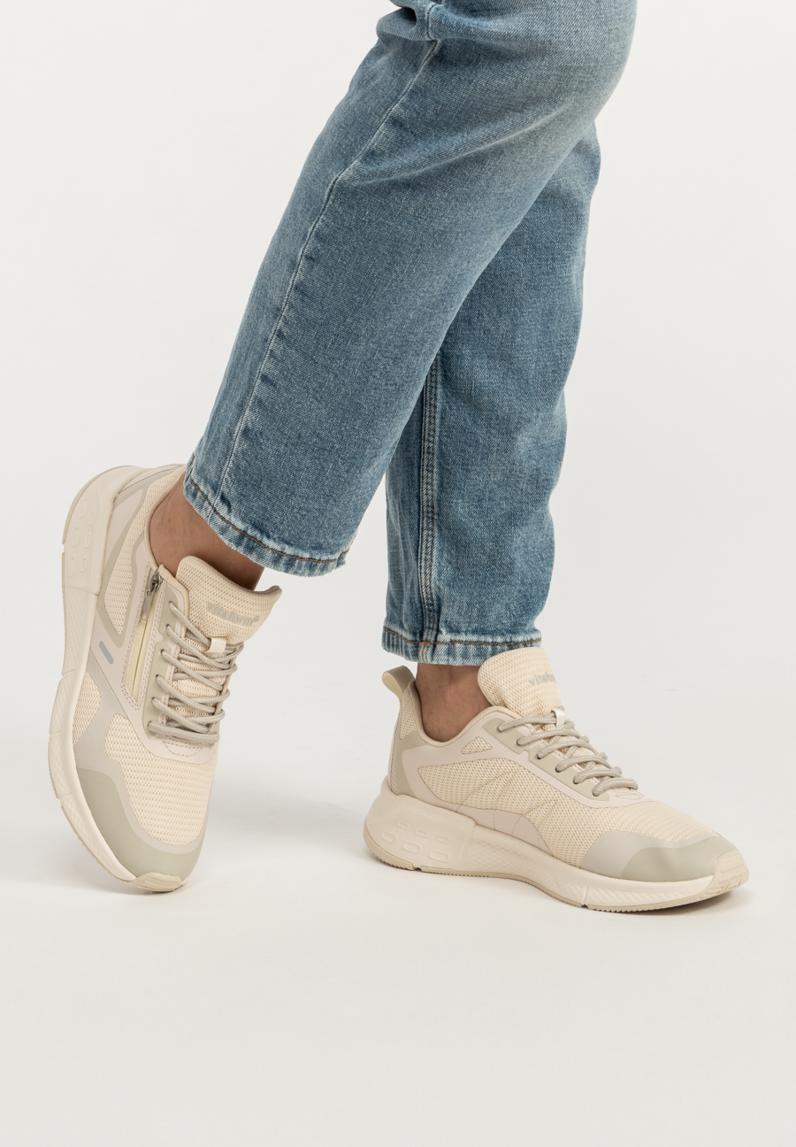 sportlicher Sneaker Mesh beige