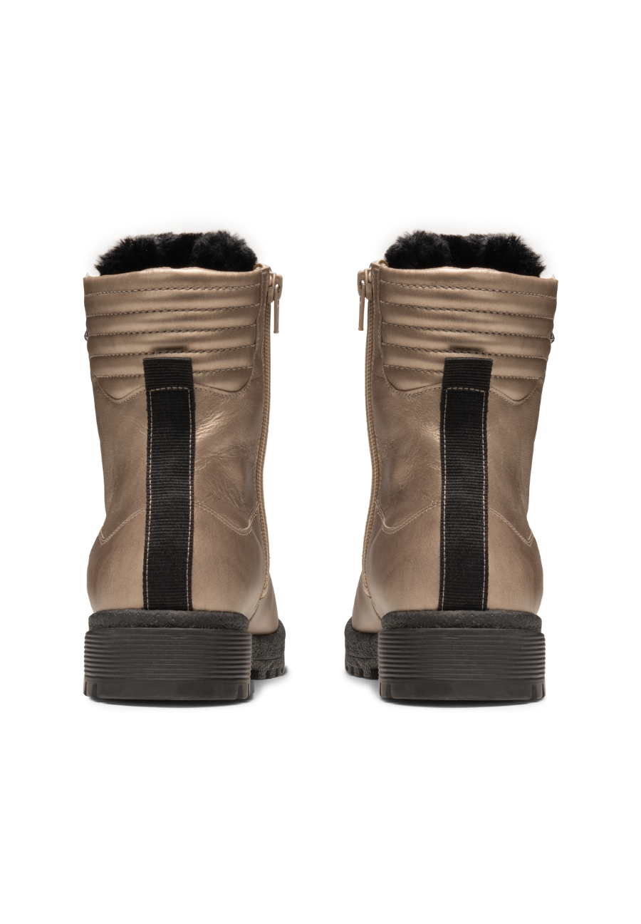 hochklassige Stiefelette Softnappaleder taupe