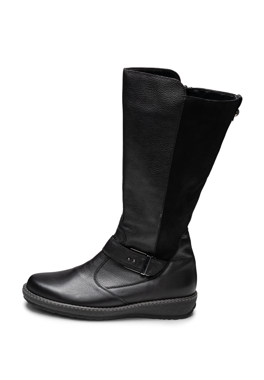 zeitloser Stiefel Nappaleder schwarz