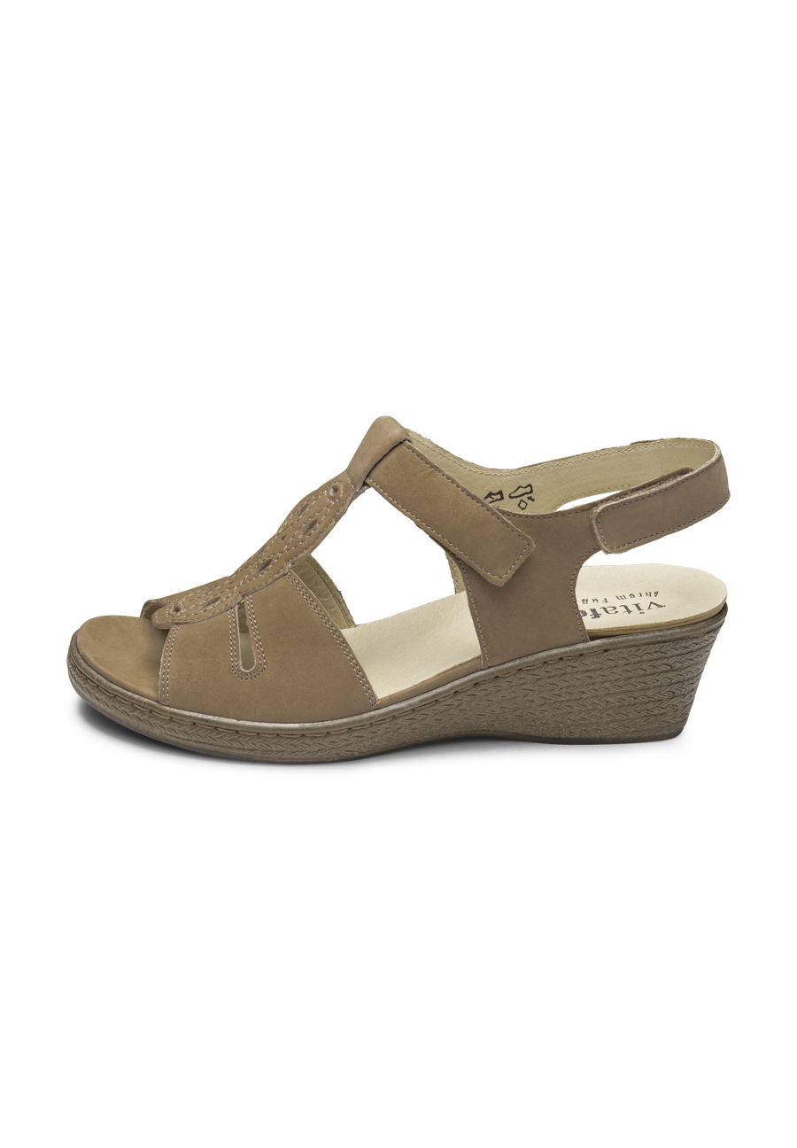 charmant Sandalette Softnubuk dunkeltaupe