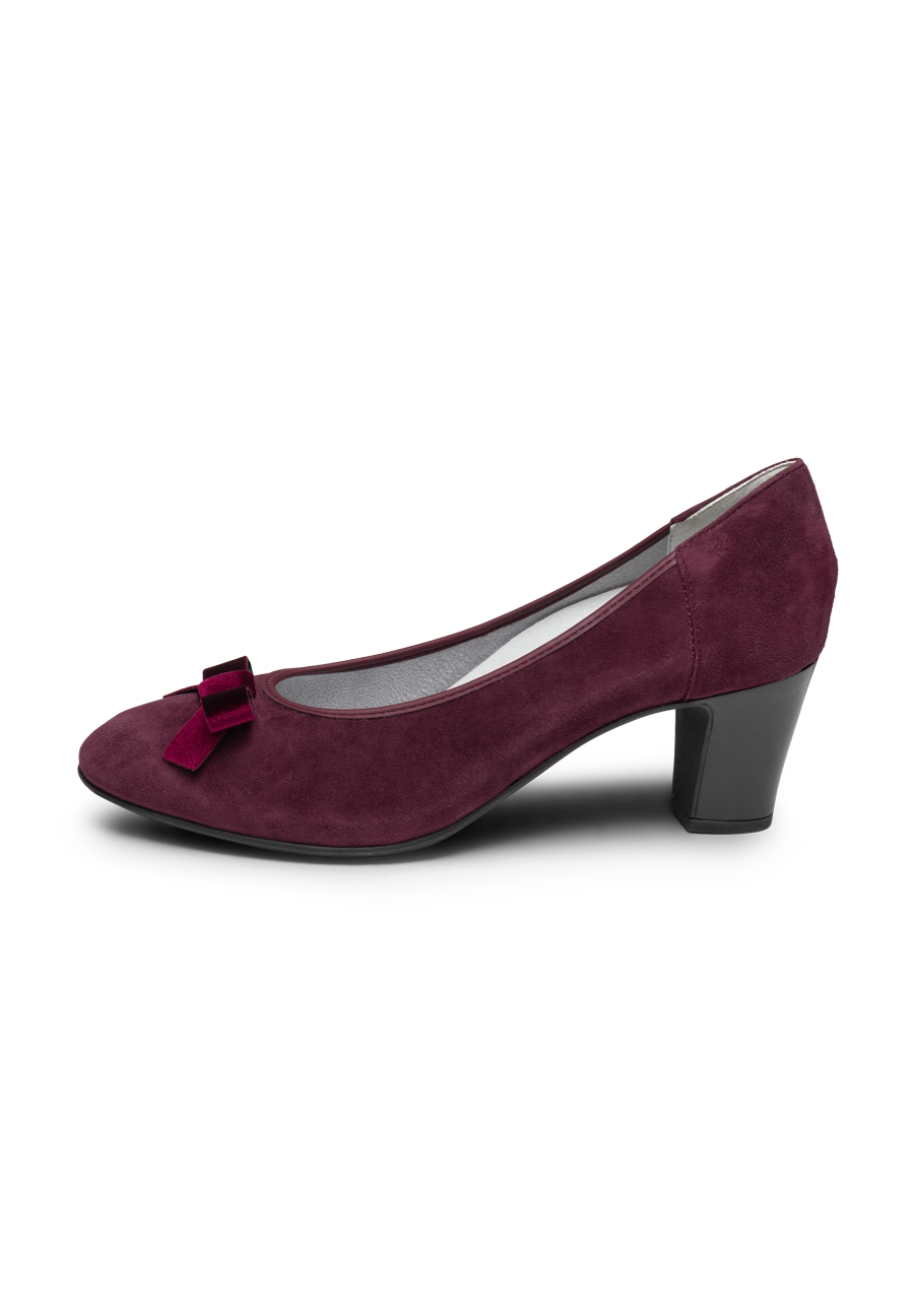 samtig weicher Pumps Samtziege bordeaux