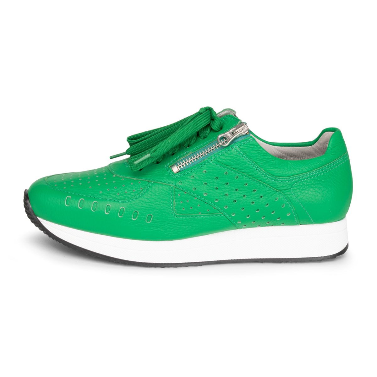 moderne sneaker hertenleer groen
