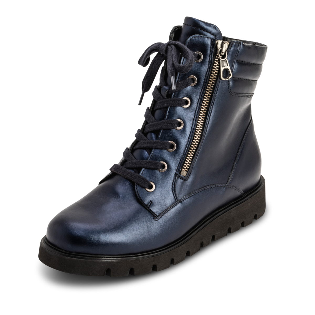 trendige Boots Nappaleder dunkelblau